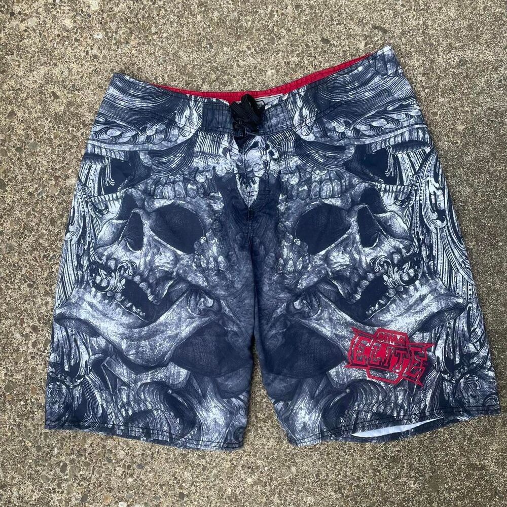 Mma-elite Men's Navy and Blue Shorts